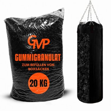 Наповнювач для боксерського мішка GMP з гумової крихти (20 кг) для боксерської груші, маківари та ударних подушок