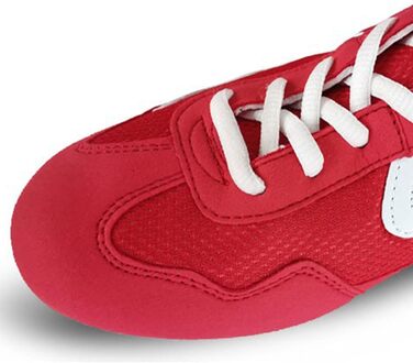 Боксерські та борцівські кросівки для чоловіків та жінок. Дихаючі кросівки для занять боксом та боротьбою, висока шнуровка, червоні, 42 EU