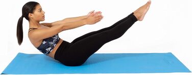 Йога мат ProsourceFit: класична, 183 см, 3 мм, з антиковзким покриттям для йоги, пілатесу та тренувань (Aqua)