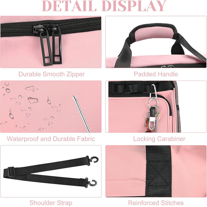 Спортивна сумка для подорожей 65Л з відділенням для взуття та мокрих речей, містка сумка для залу, плавання та коротких поїздок (Рожева)