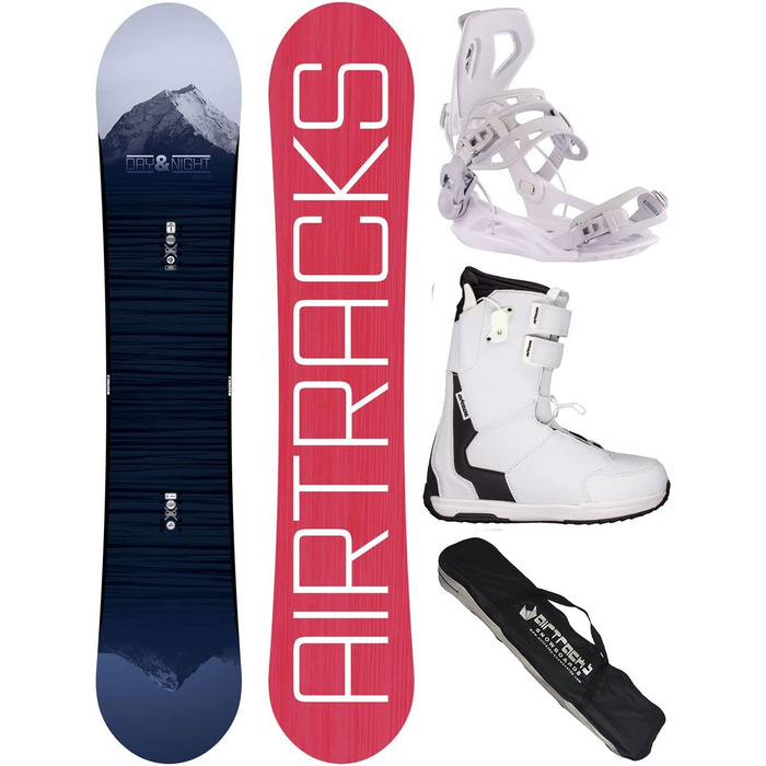 Жіночий комплект для сноубордингу Airtracks Day & Night Rocker 148 см з кріпленнями Master W Fastec, черевиками Master QL W (42), сумкою
