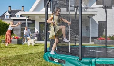 Наземний батут Salta Premium Ground з захисною сіткою, круглий, діаметр 251 см, чорний