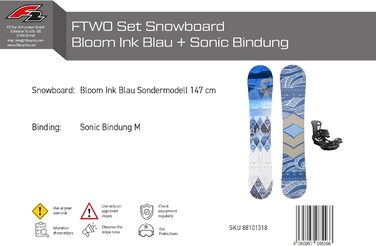 Сноуборд жіночий FTWO Bloom Ink Blau 147 см з кріпленнями Sonic M - розпродаж
