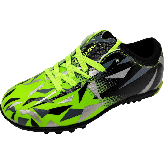 Дитячі футбольні бутси Kinder для штучного покриття, фірми Ground, шнурівка, для тренувань та занять спортом на відкритому повітрі, розмір 30-40, 31 EU, зелені