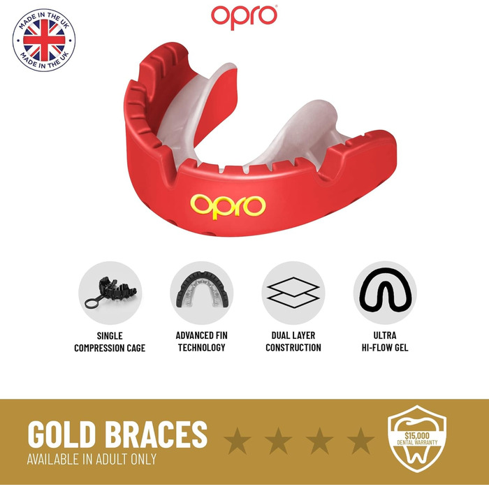 Захисна капа OPRO Gold для брекетів, спортивна капа для дорослих, інноваційна технологія підгонки, для боксу, лакросу, ММА, єдиноборств, хокею та контактних видів спорту, темно-синя/перламутрова