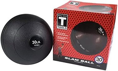 Слэмбол BODY-SOLID 13,6 кг (30 lbs) для фітнесу, кросфіту, гумовий м'яч для силових тренувань