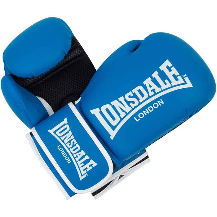 Боксерські рукавички Lonsdale Ashdon 10 унцій, синьо-білі, унісекс