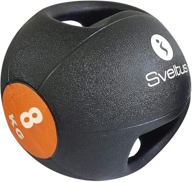 Медичний м'яч Sveltus 8 кг з ручками для фітнесу