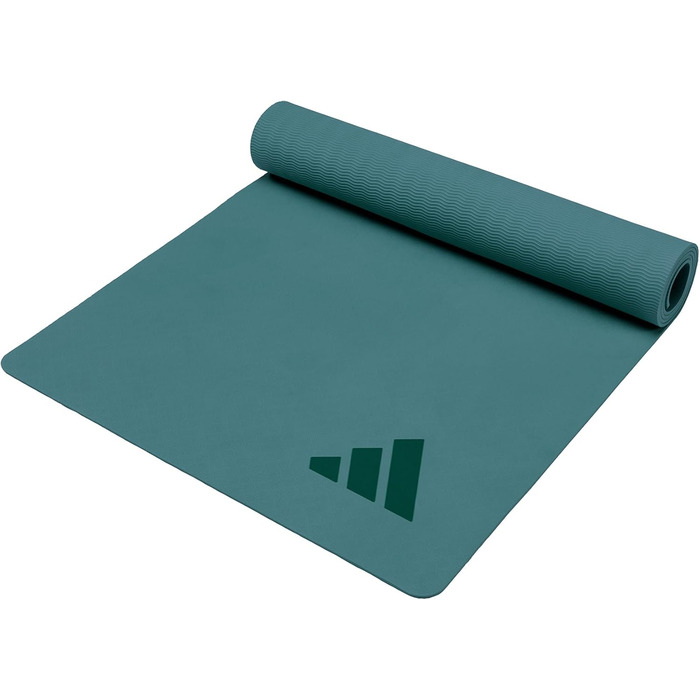 Протиковзкий килимок для йоги та пілатеса adidas Premium Yoga Mat 5 мм, Raw Green (без ПВХ)