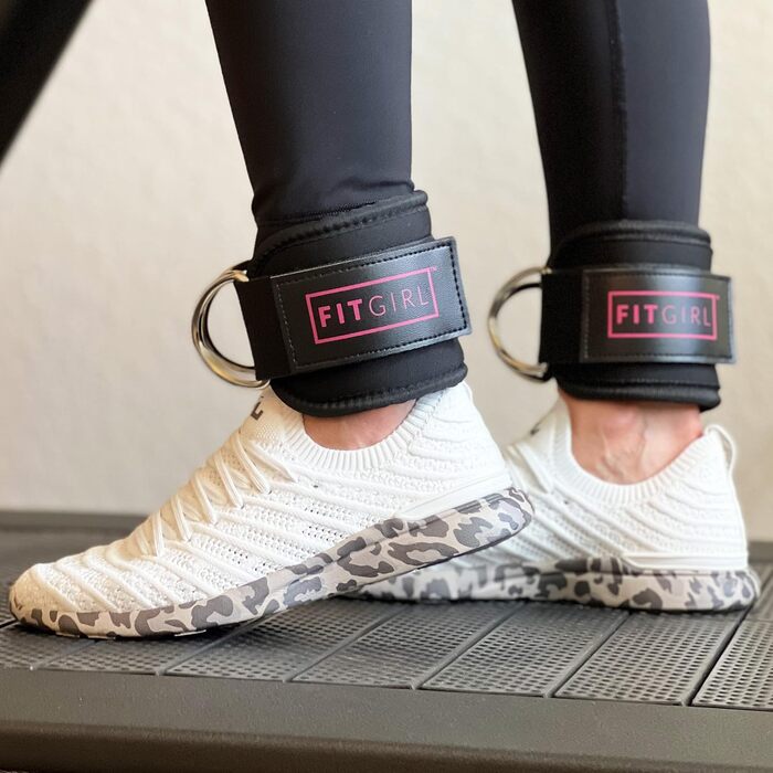FITGIRL Манжети для щиколоток для тренажерів і резинок, для дому та спортзалу, для тренування сідниць, кікбеків, розгинання ніг, відведення стегна