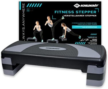 Аеробний степпер Schildkröt Fitness, 3-рівневе регулювання висоти, нековзка поверхня, гумові ніжки, навантаження до 150 кг, для дому