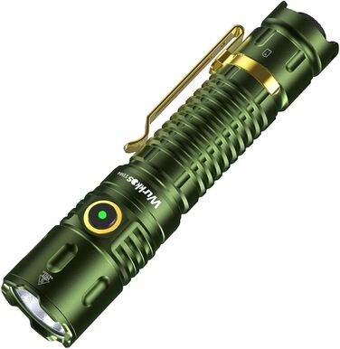 Wurkkos TD04 тактичний ліхтарик 3000 люмен, LED, акумуляторний, 8 режимів, IP68, водонепроникний, для активностей на відкритому повітрі та в приміщенні, зелений