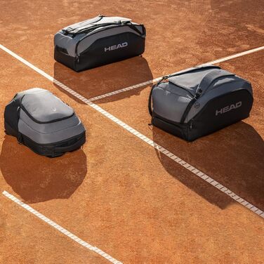 Спортивна сумка HEAD PRO X Duffle, чорно-сіра - міцна дорожня сумка для тренувань