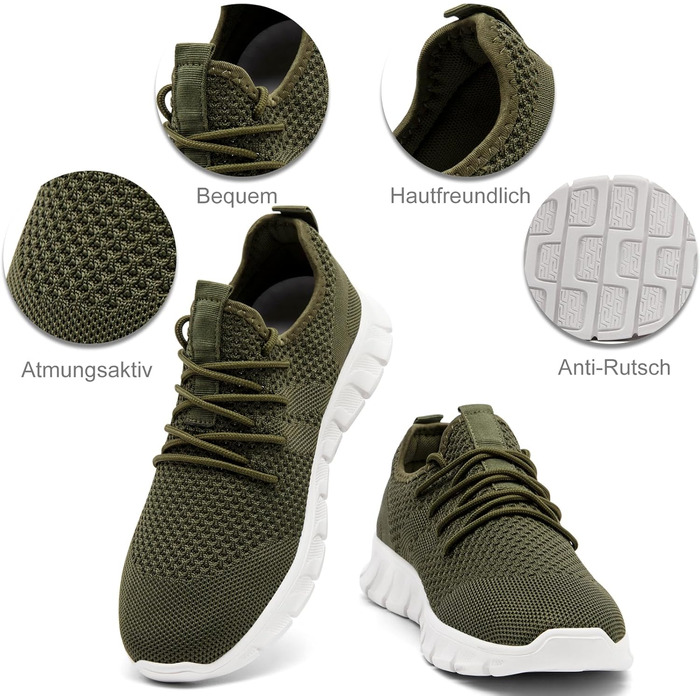 Чоловічі кросівки Damyuan: спортивні, для бігу, туризму, тенісу та фітнесу (47 EU, зелені)