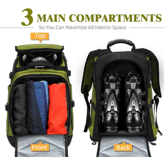 Чохол для лижних/сноубордистських черевиків та скейтборду TurnWay, зелений