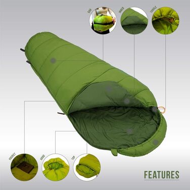 Спальний мішок Vango Cocoon 250 XL Treetops для одного ліжка [Ексклюзив від Amazon]