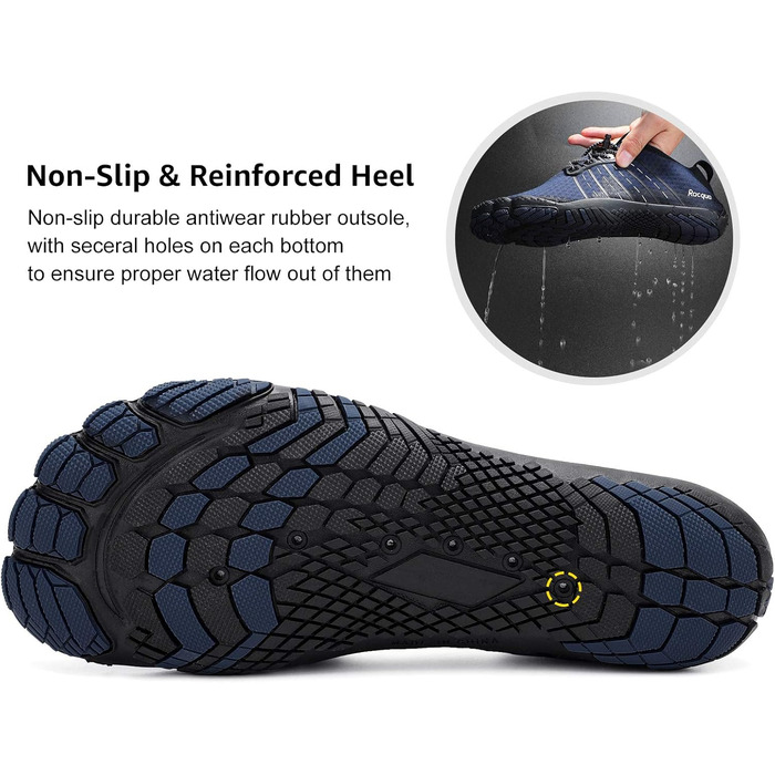 Чоловічі та жіночі водяні шльопанці з сітчастої тканини, без шнурівки, розмір 7.5 (жіночий)/6.5 (чоловічий), Wz112, блакитний