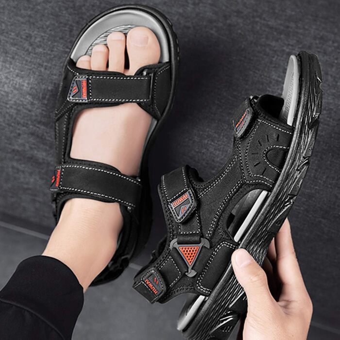 Чоловічі трекінгові сандалії Lvptsh для активного відпочинку та походів, чорні (43 EU)