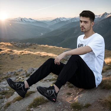 Чоловічі трекінгові кросівки для трейлраннінгу. Легкі, дихаючі, з антиковзкою підошвою. Розміри 39-48, чорний колір.