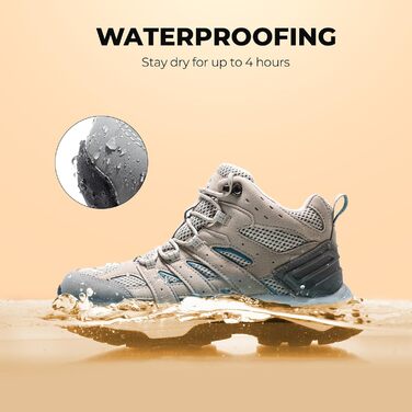 Черевики для трекінгу жіночі NORTIV 8, 40 EU, світло-сірий