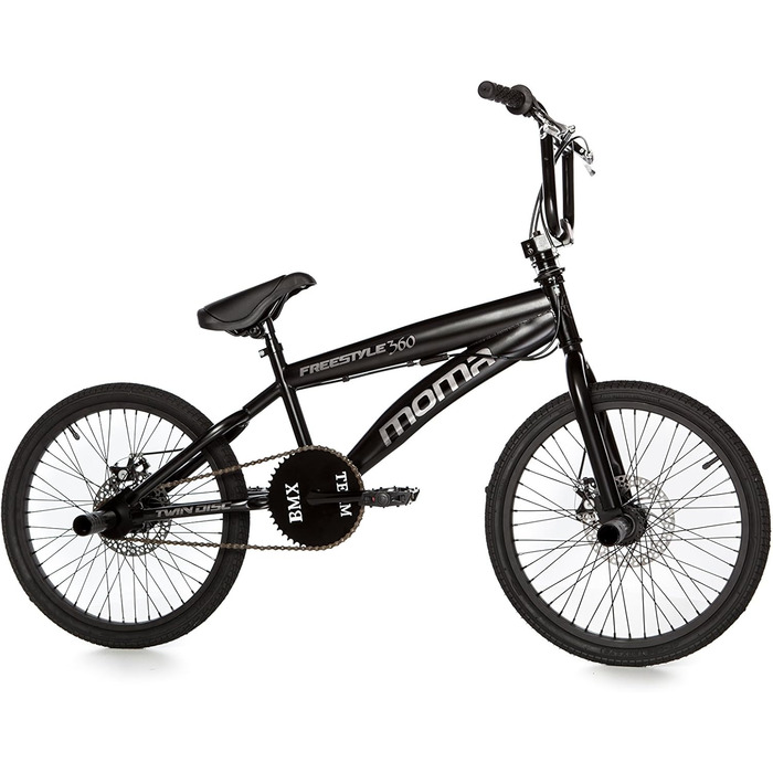 BMX велосипед Moma Bikes FREESTYLE 20 дюймів, дискові гальма, 360º обертання керма, для трюків та змагань