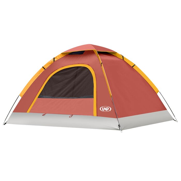 Намет кемпінговий Campingzelt 2/3/4/6 місць, купольний, легкий у встановленні для кемпінгу, пляжу та походів, портативний, червоний (Getaway Solids)
