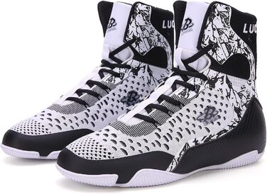 Черевики для боротьби для чоловіків та жінок, дихаючі та легкі (46.5/47 EU, Чорний)