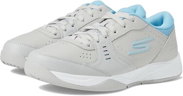 Кросівки для піклболу Skechers Viper Court Smash для залів та вулиці, жіночі, сірі (розмір 36 EU), комфортна посадка