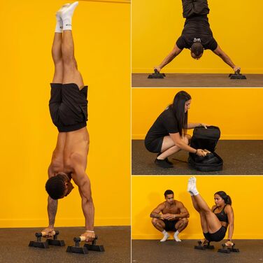 Паралелепи Gravity Fitness для калістеніки: стабільні, портативні, з гібридними дерев'яними ручками - для дому та студії