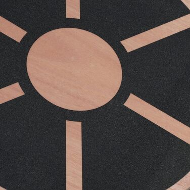 Дерев'яна баланс-дошка Relaxdays 8 x 40 см, Натуральний/Чорний