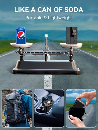 Електричний компресор WYRIAZA 10000mAh, 150PSI, портативний насос для авто, велосипедів, мотоциклів, цифровий LED дисплей