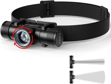 Sofirn HS11 - LED налобний ліхтар, перезарядна, з регулюванням фокусу, 5 режимів, для туризму, ремонту, бігу, кемпінгу та надзвичайних ситуацій