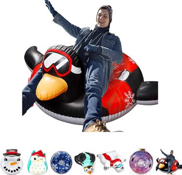 Надувний санки-пончик, труба для снігу. Іграшка для снігу для дорослих та дітей. Чудовий варіант для сімейного відпочинку на природі, катання на снігу після катання на лижах або сноуборді.
