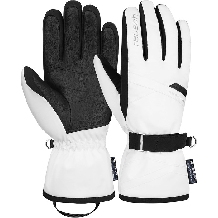 Жіночі рукавички Reusch Helena R-tex Xt, екстра теплі, водонепроникні, дихаючі, біло-чорні, розмір 6.5
