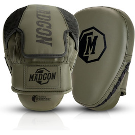 MADGON Боксерські рукавички-лапи для ударів, 1 пара, чорно-білі, для боксу, MMA, кікбоксингу, Taekwondo