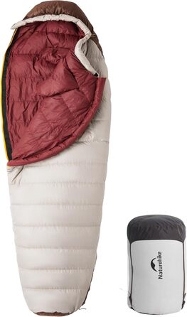 Спальний мішок Naturehike Snowbird Entendaunen, 700g, Khaki, для дорослих, кемпінг