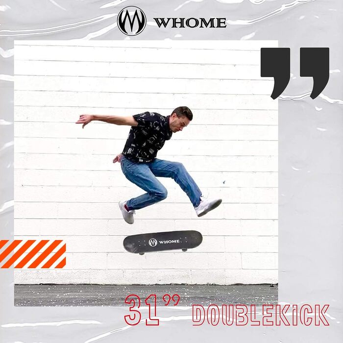 Скейтборд WHOME Pro Комплект для дорослих/дітей (хлопчиків/дівчаток) - 31x8