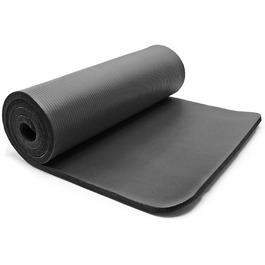 Килимок для йоги Wiltec 190x100x1,5 см, чорний, нековзний, екстратовстий, гімнастичний, спортивний мат для фітнесу