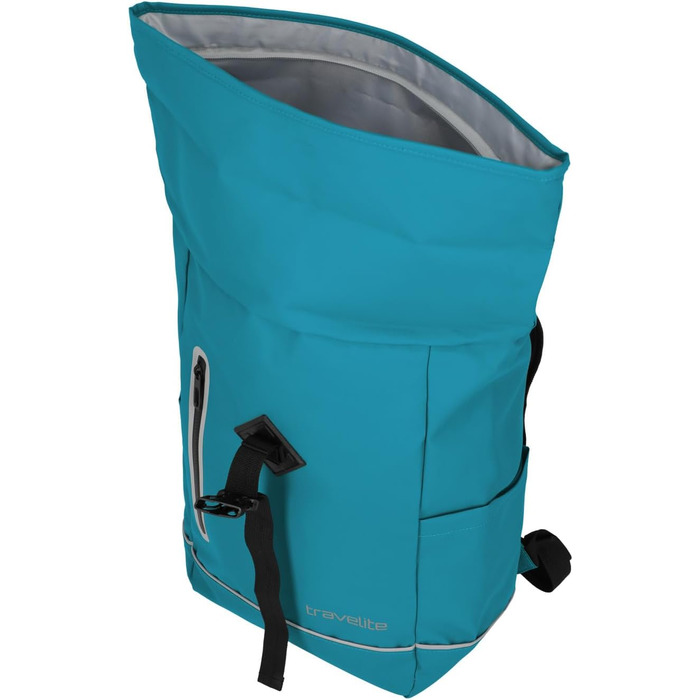 Водонепроникний рюкзак Travelite Rolltop для велосипеда, міський рюкзак із ролтоп-застібкою та світловідбивачами, 19 л, 48 см