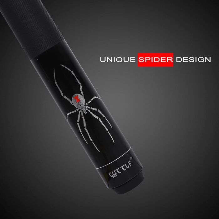 Більярдний кий CUEELF з жорстким кейсом, низький кут відхилення, професійний, 553-595 г, 19.5 oz, модель 