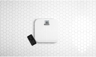Ваги підлогові розумні Garmin Index S2 White: аналіз ваги, жиру, м'язів, BMI, Wi-Fi, до 16 користувачів