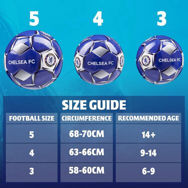 Футбольний м'яч Chelsea FC, офіційний, розмір 5, синій – подарунок для фанатів