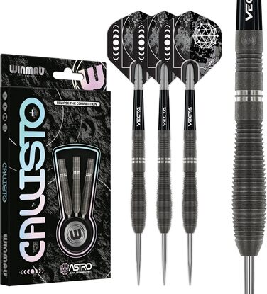 Дартс набір WINMAU Callisto 90% вольфрам, сталевий наконечник, професійний, з крилами та стрижнями, 22-26 г, 3 варіанти