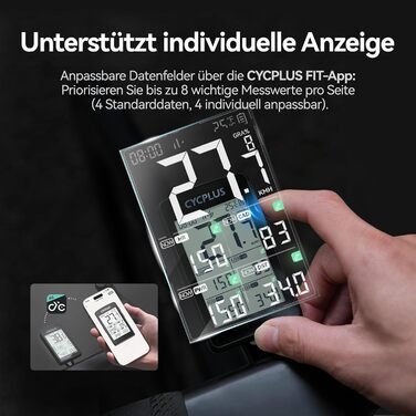 Велокомп'ютер CYCPLUS GPS ANT+ Bluetooth 5.0, 2.8