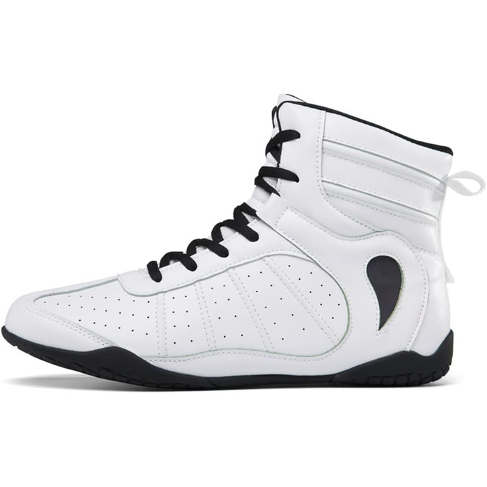 Боксерські черевики для чоловіків та жінок, фітнес, тренування, бокс (44 EU, білий)