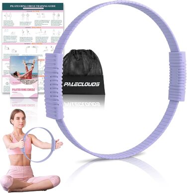 Набір для пілатесу: кільце, стрічки, міні-м'яч, постер та сумка. Набір для тренування корпусу для жінок (фіолетовий)