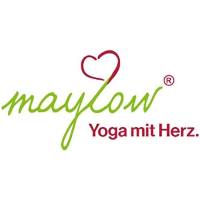 Медитаційна подушка maylow Yoga з вишивкою «Квітка життя», 33x15 см, для йоги і медитації, наповнювач з органічної лушпиння спельти, чохол і внутрішня подушка з бавовни, знімний, червоний