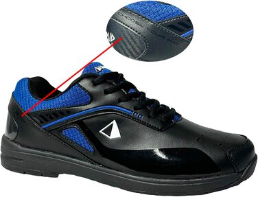 Боулінгіві черевики Pyramid Men's Ra Pro чорного та royal blue кольору для правої руки, 45 EU