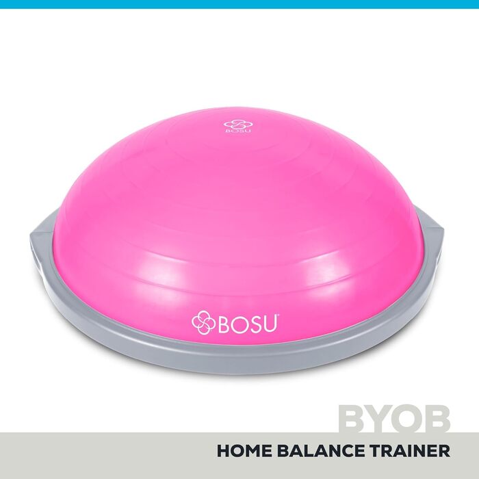 Bosu Balance Trainer - Оригінальний балансувальний тренажер, діаметр 66 см, рожевий/сірий