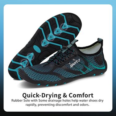 Чоботи для плавання IceUnicorn: унісекс, чорно-сині, 45 EU